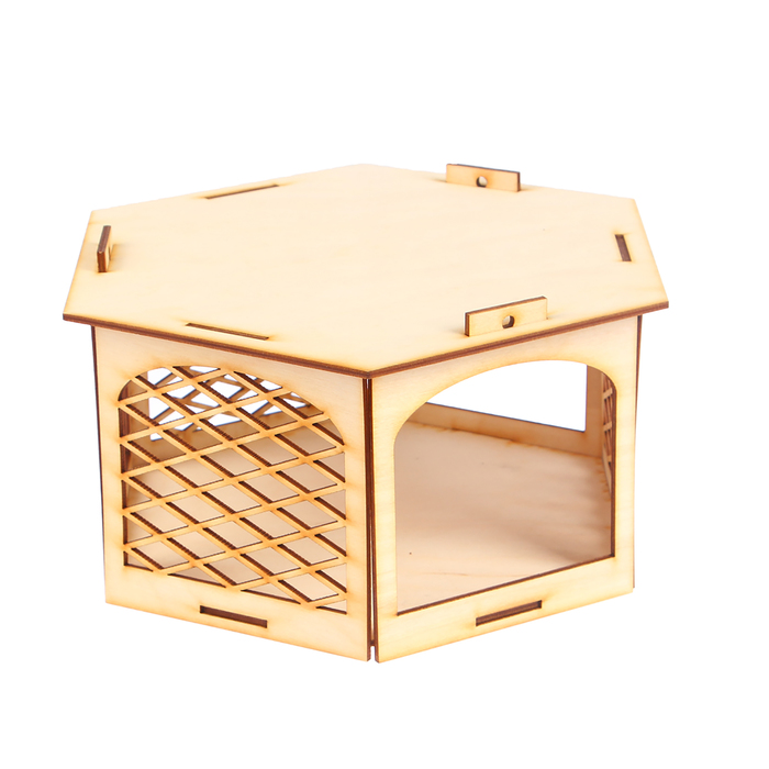 Заготовка для кормушки "Веранда" (набор 8 деталей) 27х23х13,5 см