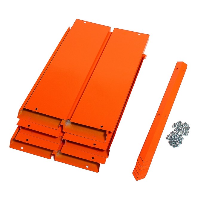 Клумба оцинкованная, d=60 см, h=34 см, оранжевая