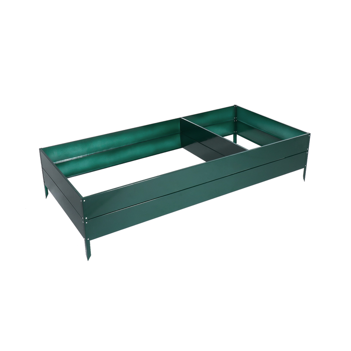 Грядка оцинкованная, 300 х 100 х 34 см, цвет зеленый мох