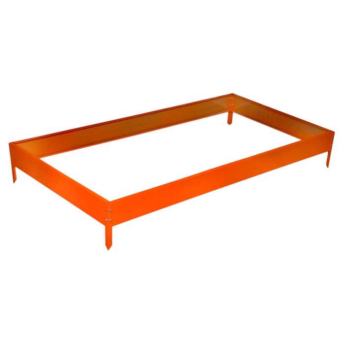 Грядка оцинкованная, 390 х 100 х 34 см, оранжевая