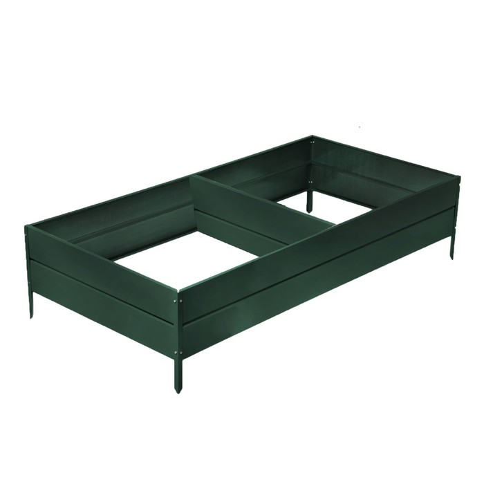 Грядка оцинкованная, 390 х 100 х 34 см, цвет зелёный мох