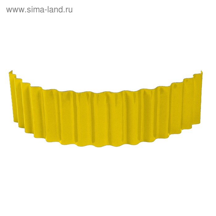 ограждение для клумбы 110 x 24 см жёлтое волна Ограждение для клумбы, 110 × 24 см, жёлтое, «Волна»