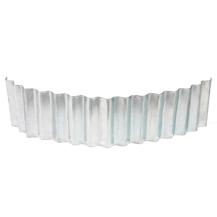 Ограждение для клумбы, 110 х 24 см, оцинкованное, «Волна»