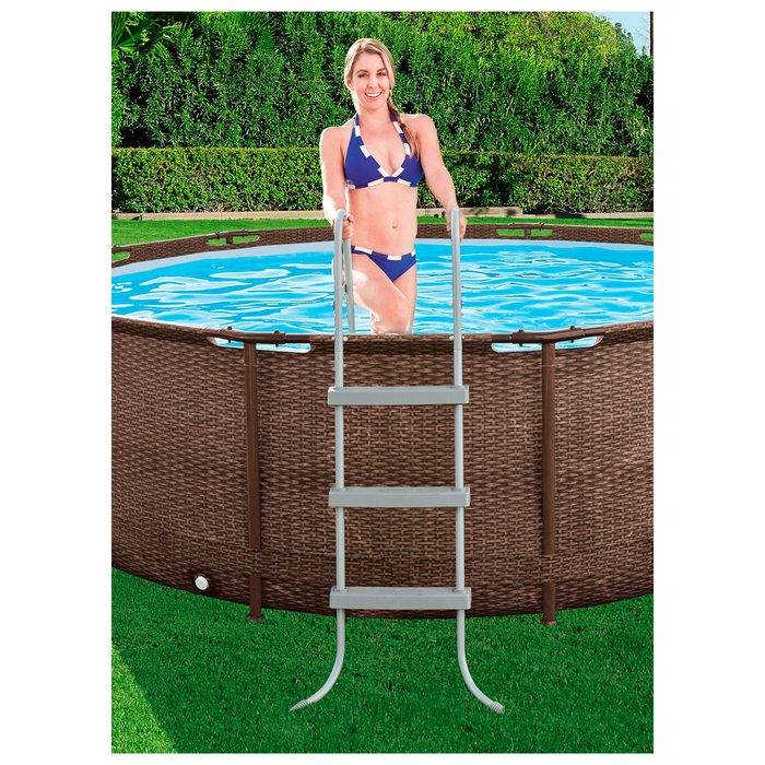 Бассейн каркасн.круг. Power Steel Deluxe 427х107см,13030 л, ф.нас.,тент,под-ка,лест. (56664) 28092