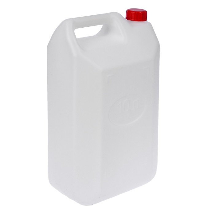 Канистра пищевая, 10 л, прямоугольная, белая