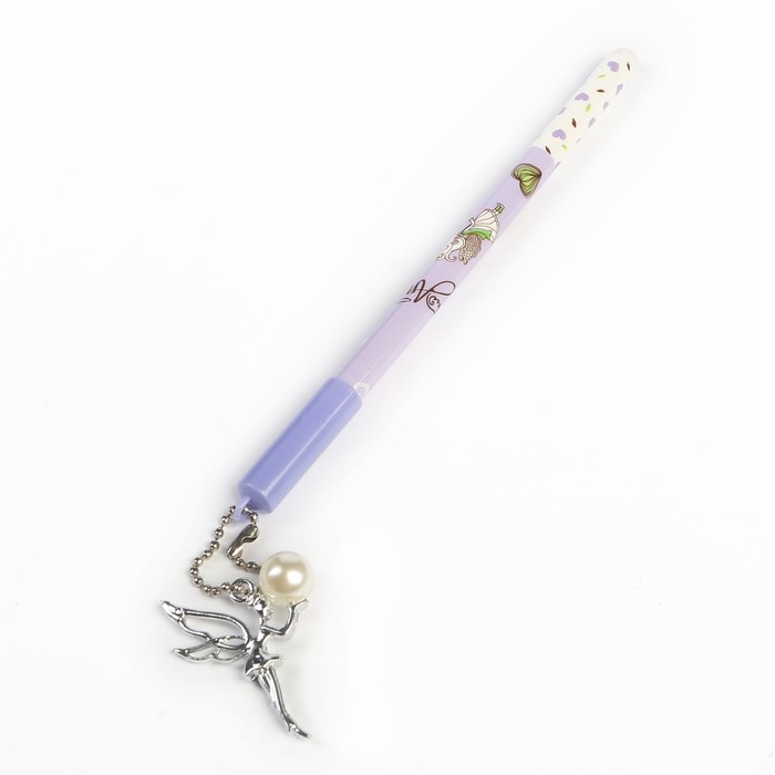 Ручка шариковая-прикол МИКС Фея с жемчужиной