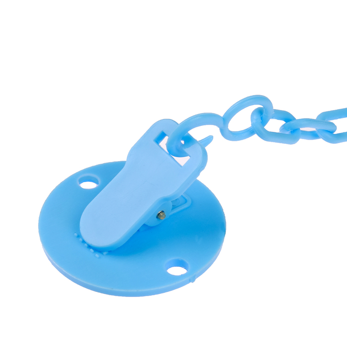 Держатель для пустышки «Сыночек» на цепочке, цвет голубой