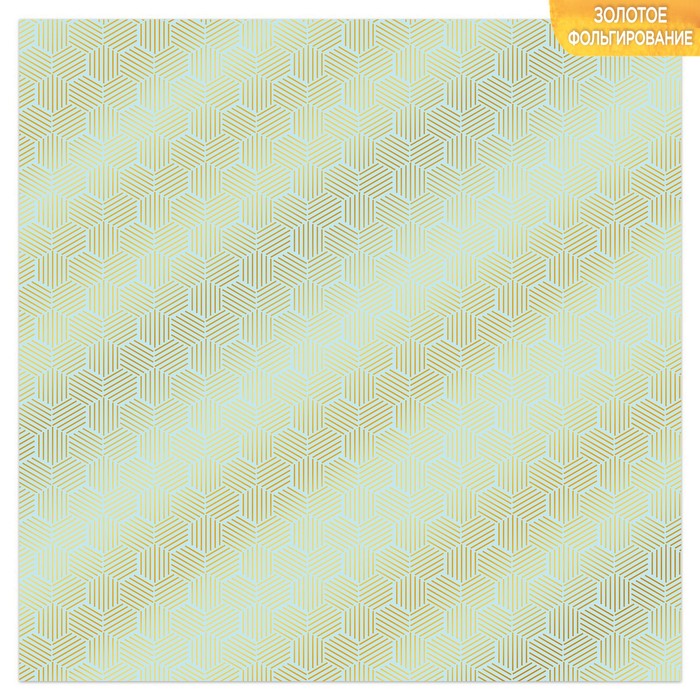 Набор бумаги с фольгированием "Соты", 10 листов, 30,5 х 30,5 см