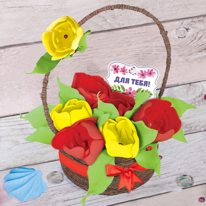 Топиарий своими руками "Цветочная корзина", набор № 2