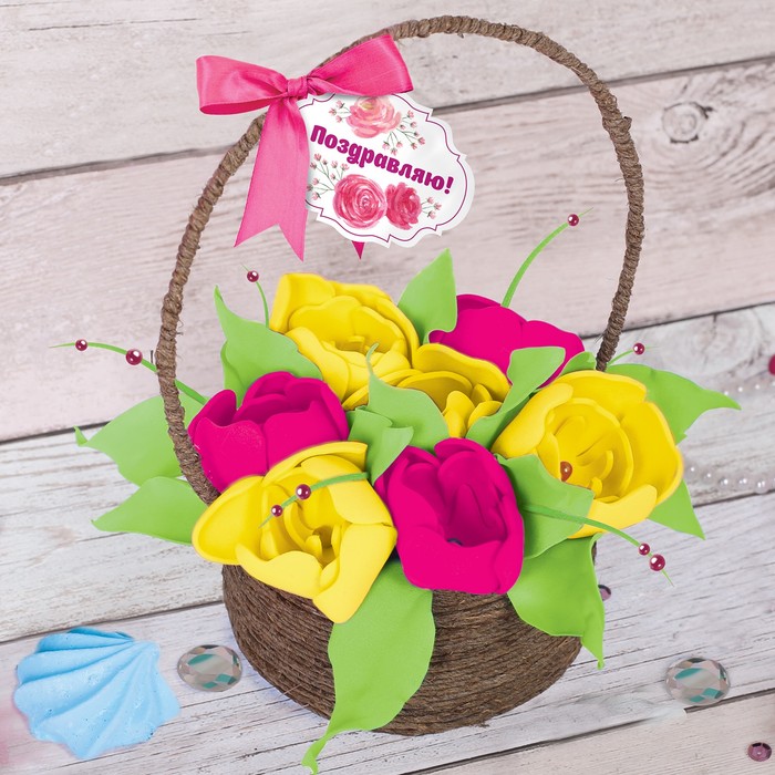 Топиарий своими руками "Цветочная корзина", набор № 3