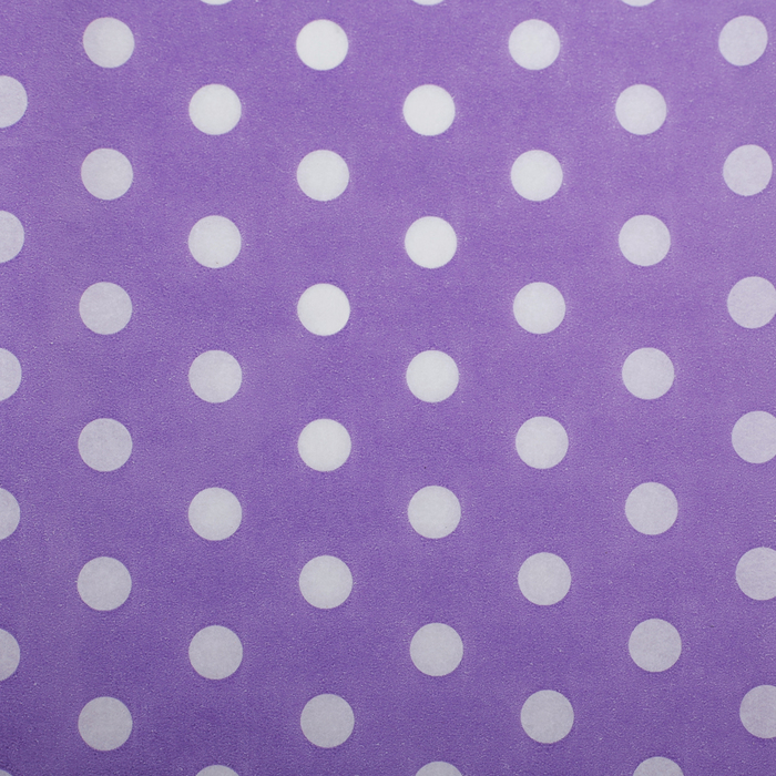 Бумага упаковочная тишью "Горох", фиолетовый, 50 х 66 см
