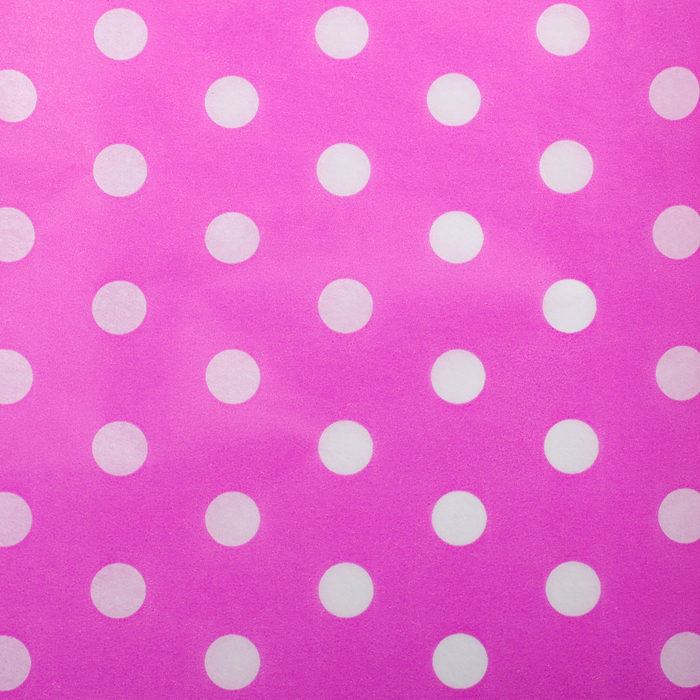 Бумага упаковочная тишью "Горох", розовый, 50 х 66 см