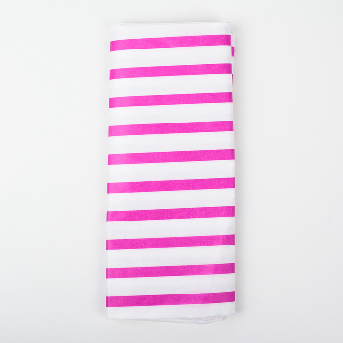 Бумага тишью "Розовая полоска", 50 х 66 см