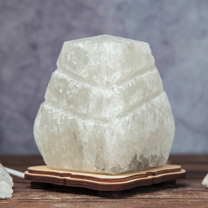 Соляной светильник "Прямоугольник", резной, 12 х 9 х 9 см, цельный кристалл