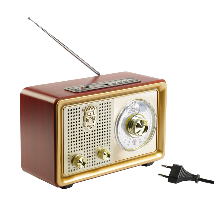 Радиоприемник "БЗРП РП-324", УКВ 64-108МГц, USB, microSD, AUX