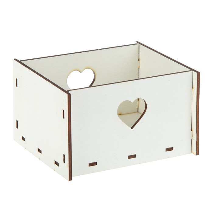 Кашпо флористическое "Белый", сборно-разборное, лак, 13 x 12 x 8 см