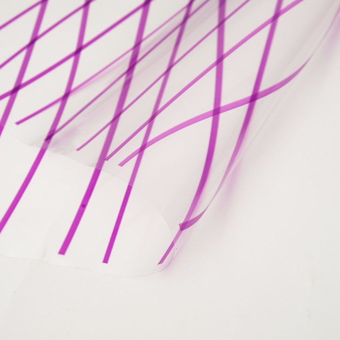 Плёнка для цветов "Полосы сиреневые", 0,72 х 7,5 м, 40 мкм, 200 гр