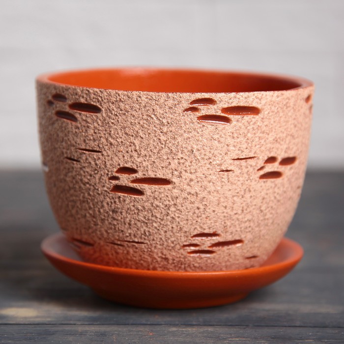 Набор горшков цветочных Арлекино лагуна 4 шт. Береста