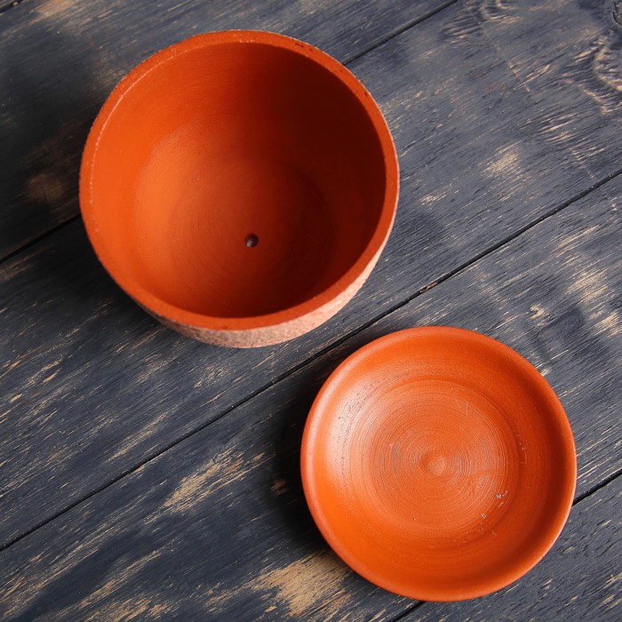 Набор горшков цветочных Арлекино лагуна 4 шт. Береста