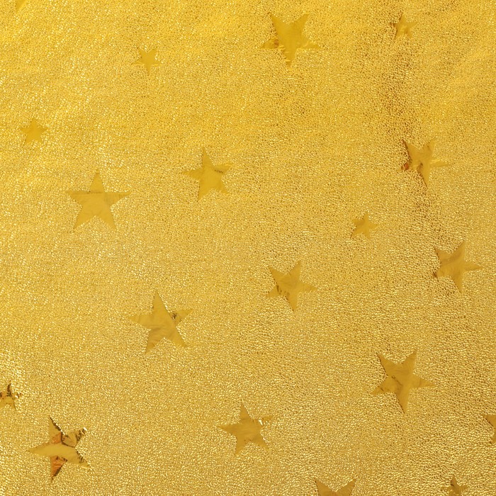 Плёнка металлизированная "Звезды", золото, 0,7 х 2 м