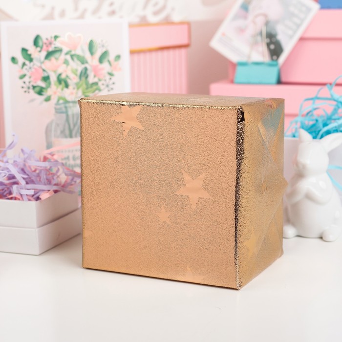 Плёнка металлизированная "Звезды", синий, 0,7 х 2 м