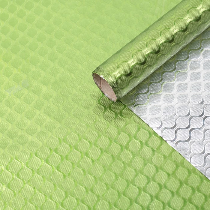 Плёнка металлизированная "Волны", зеленый, 0,7 х 2 м