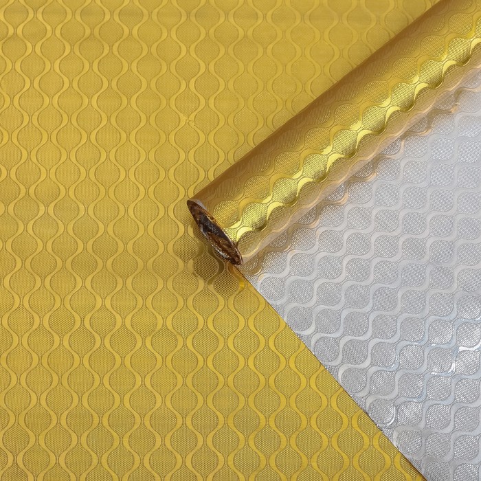 Плёнка металлизированная "Волны", золото, 0,7 х 2 м