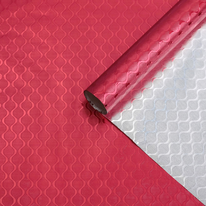 Плёнка металлизированная "Волны", красный, 0,7 х 2 м