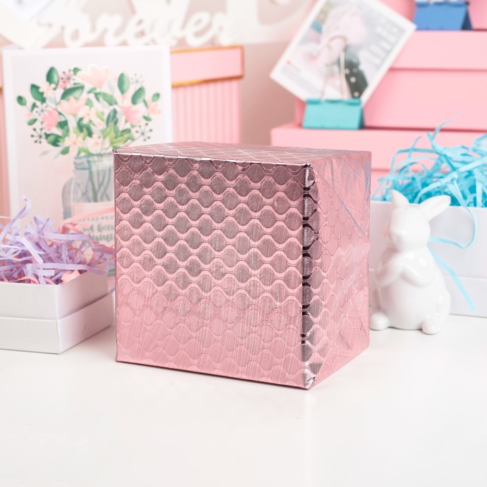 Плёнка металлизированная "Волны", красный, 0,7 х 2 м