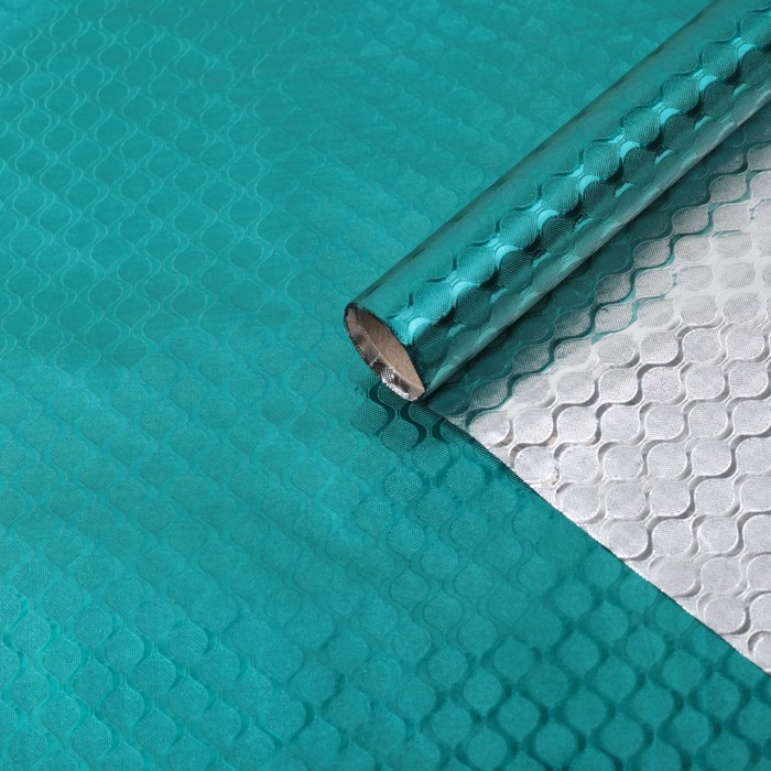 Плёнка металлизированная "Волны", бирюза, 0,7 х 2 м