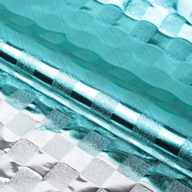 

Плёнка металлизированная "Клетка", бирюза, 0,7 х 2 м