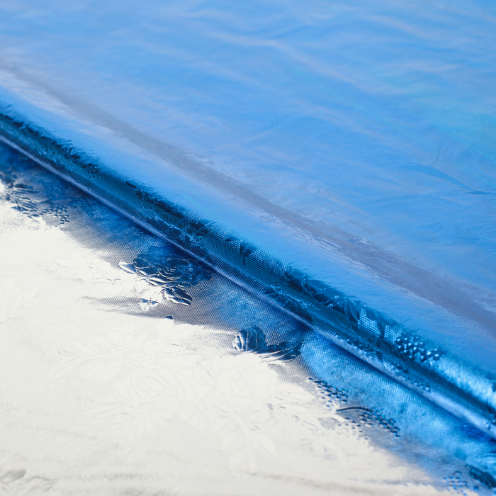 Плёнка металлизированная "Цветы", синий, 70 х 100 см