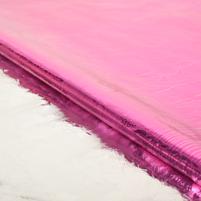 Плёнка металлизированная "Цветы", розовый, 70 х 100 см