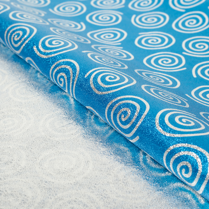 Плёнка металлизированная "Вихрь", голубой, 70 х 100 см