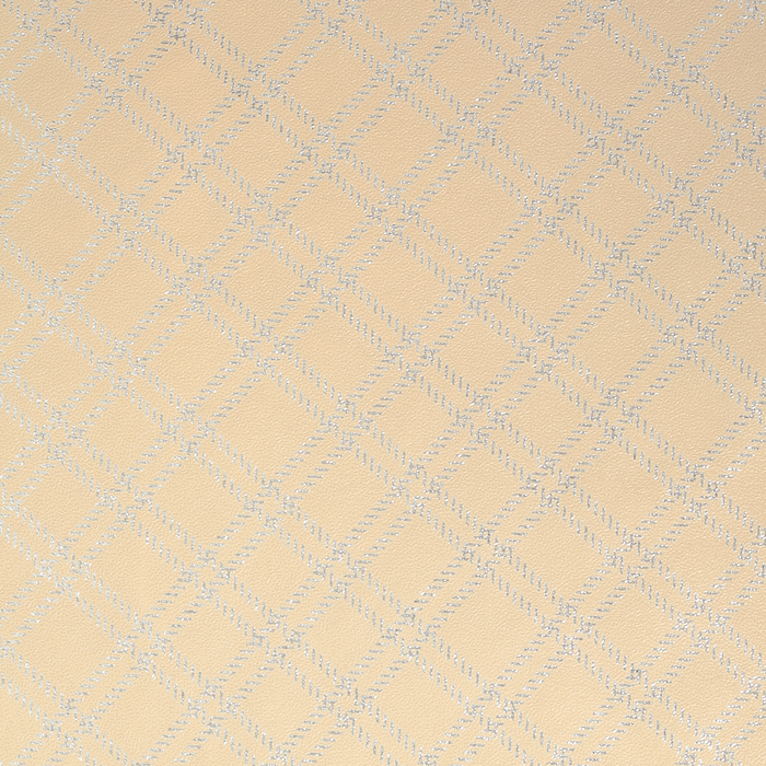 Плёнка металлизированная "Клетка", кремовый, 70 х 100 см