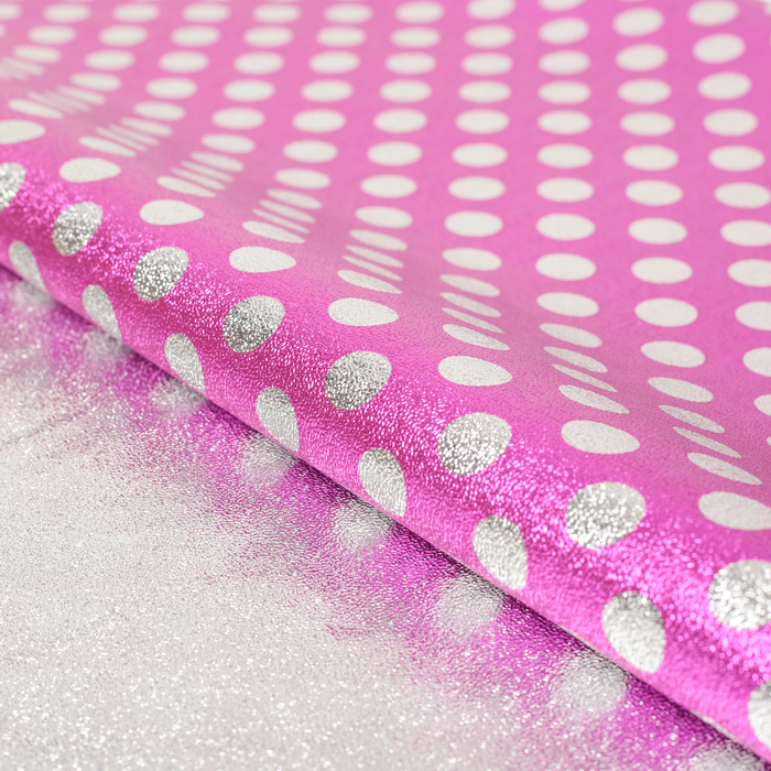Плёнка металлизированная "Горох", сиреневый, 70 х 100 см