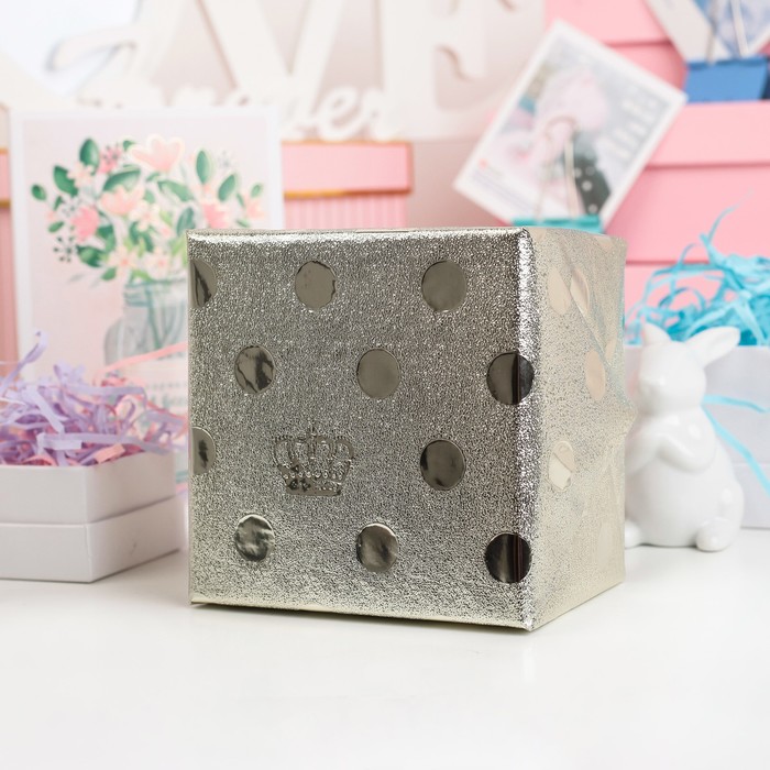 Плёнка металлизированная "Горошек", красный, 0,7 х 2 м