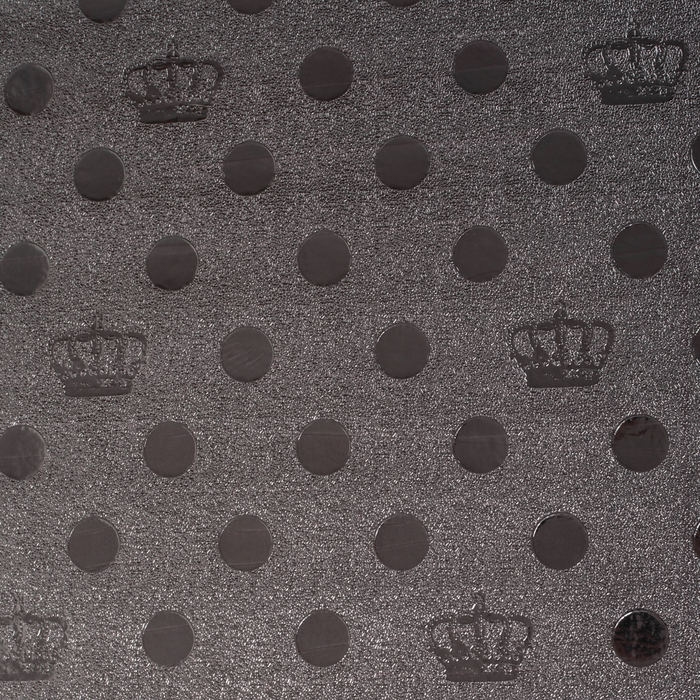 Плёнка металлизированная "Горошек", графит, 0,7 х 2 м