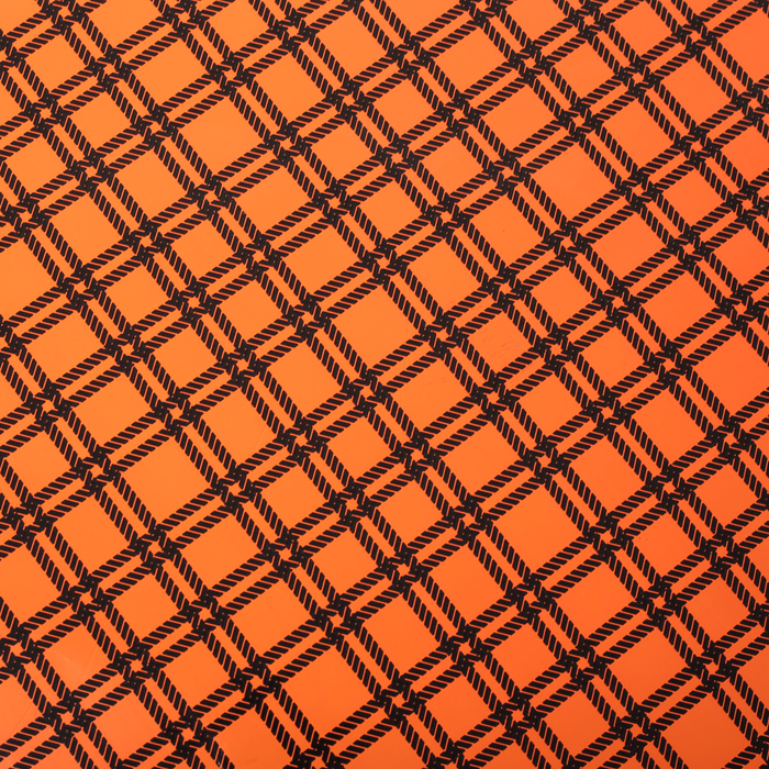 Плёнка металлизированная "Клетка", оранжевый, 50 х 70 см