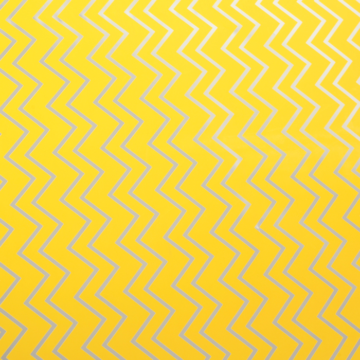 Плёнка металлизированная "Серебристые зигзаги", 50 х 70 см