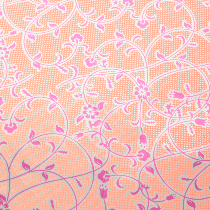 Плёнка металлизированная "Цветочный узор", розовый, 50 х 70 см