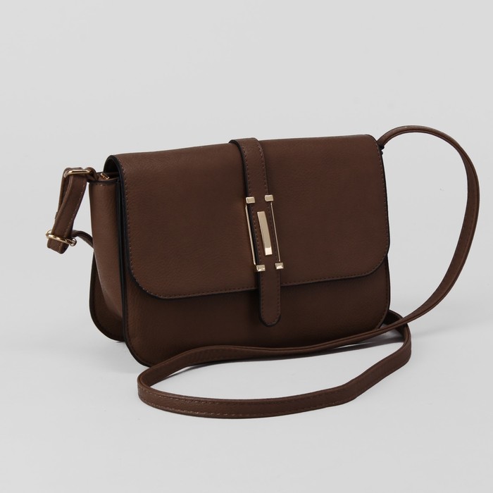 Сумка женская, отдел на молнии, наружный карман, длинный ремень, цвет хаки