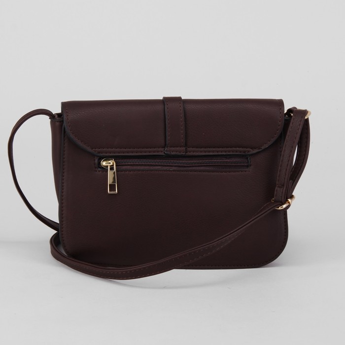Сумка женская, отдел на молнии, наружный карман, длинный ремень, цвет кофе