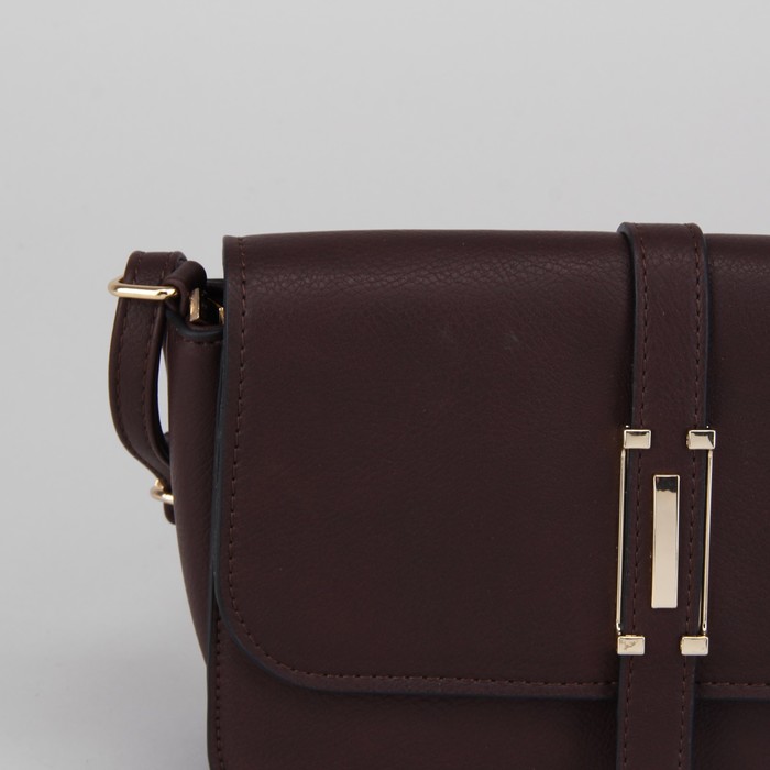 Сумка женская, отдел на молнии, наружный карман, длинный ремень, цвет кофе