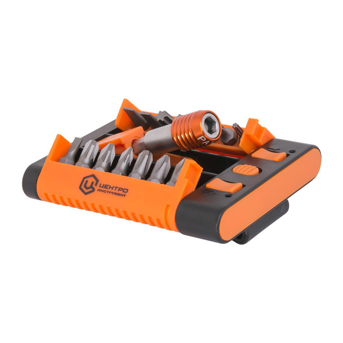 Набор бит ЦЕНТРОИНСТРУМЕНТ 1428, с магнитным держателем, 15 шт.