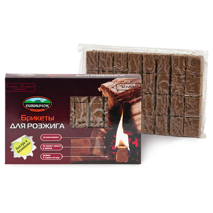 Брикеты для розжига "Пикничок", 32 кубика