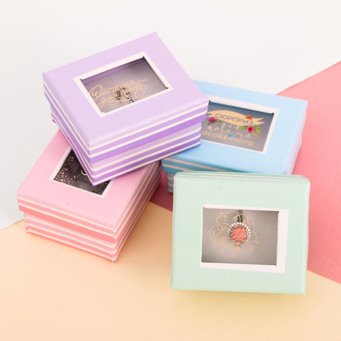 Подарочная коробочка под кольцо «От всего сердца», 5 х 6 х 3,5 см