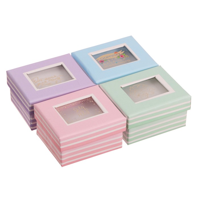 Подарочная коробочка под кольцо микс «Нежность», 5 х 6 х 3,5 см