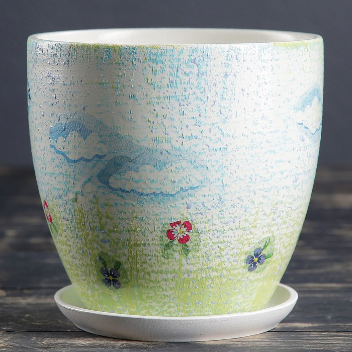 Горшок цветочный "Зверята" № 3 высокий овал, 1,5 л, МИКС