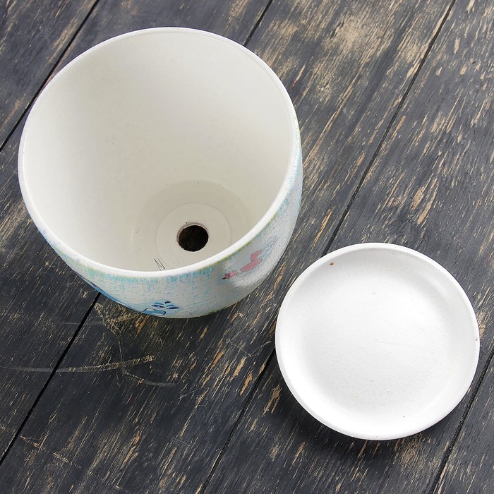 Горшок цветочный "Зверята" № 3 высокий овал, 1,5 л, МИКС